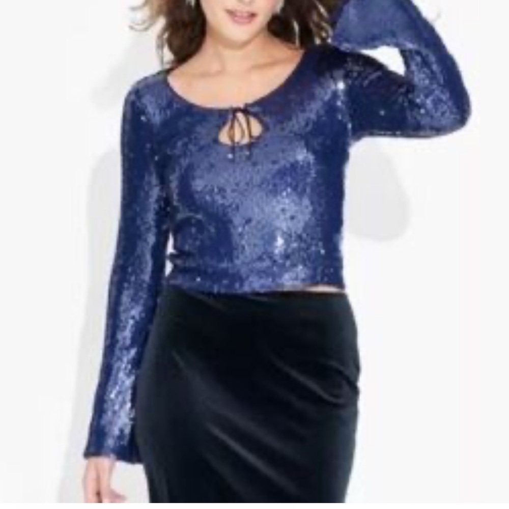 Wild Fable Sparkling Blue Crop Top
